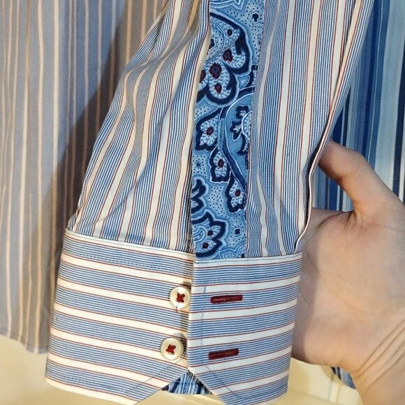 Set of Four Tommy Hilfiger Men's Size Large 100% Cotton Button Up Shirts - Picture 11 of 12